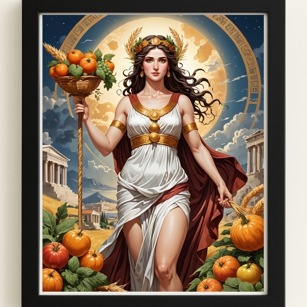 Elegant Mythical Goddess Demeter in A Frame 8x10